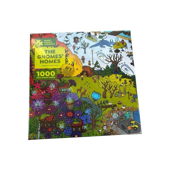 NEW The Gnomes Homes By Magic Puzzle Company 1000 Piece Puzzle Sealed In Package - Picture 1 of 5